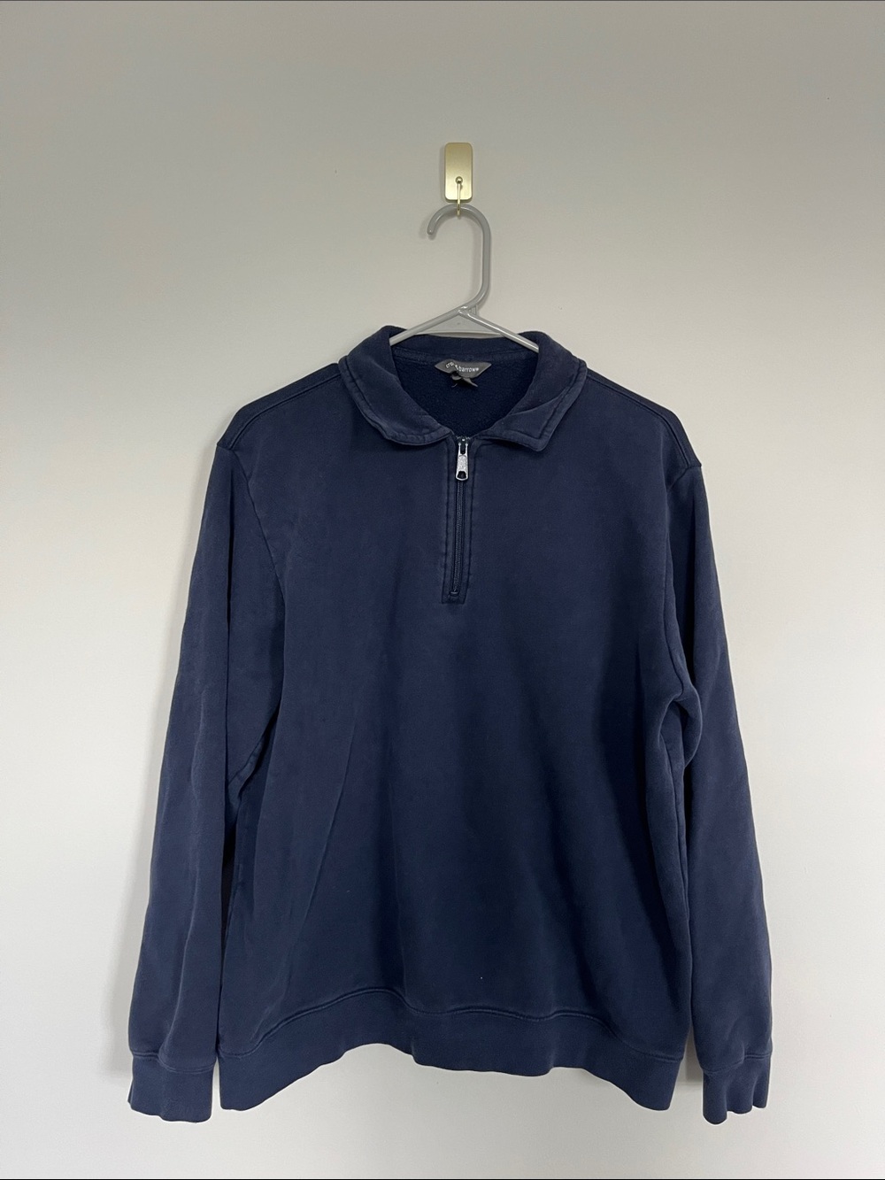 Navy Half-Zip Pullover Sweatshirt